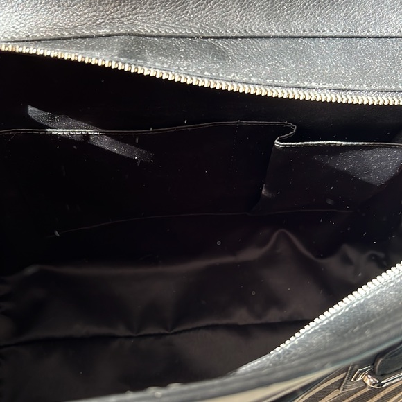 Coach Tote zebra print in tan & black leather trim & handles EUC - Picture 11 of 13